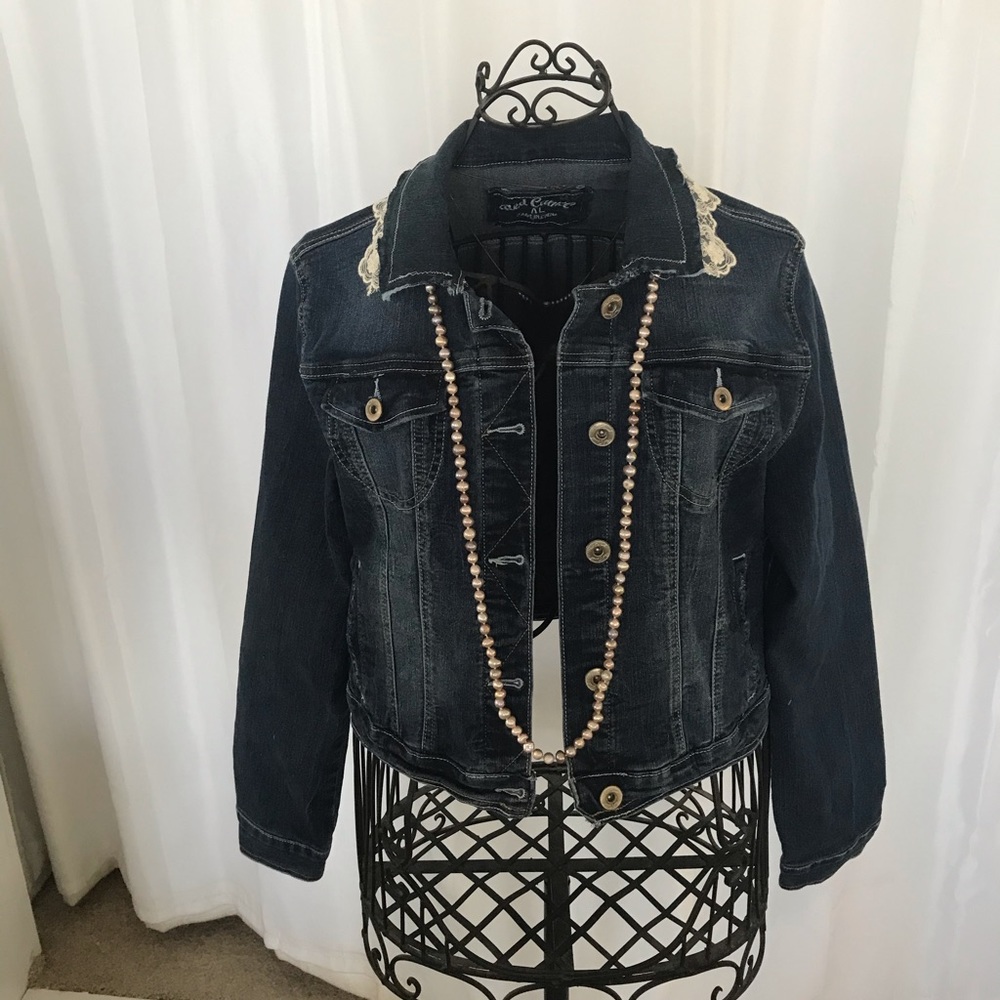 Shabby chic Jean jacket juniors XL